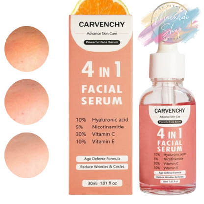 ✨ Título: SkinGlow™ 4 en 1 – Serum Facial con Vitamina C, Ácido Hialurónico, Vitamina E y Niacinamida ✨