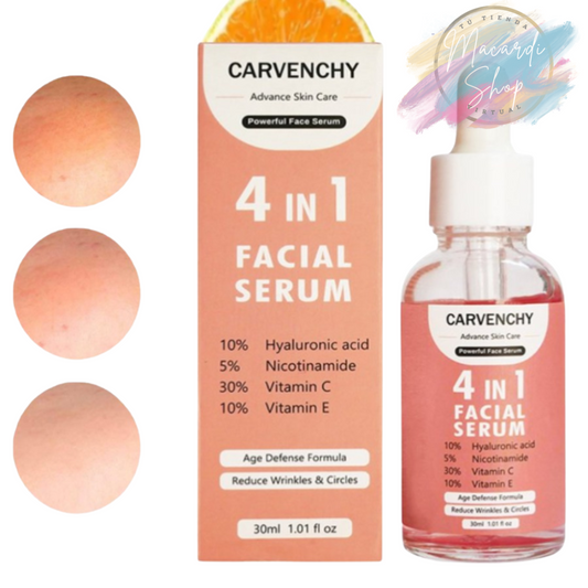 ✨ Título: SkinGlow™ 4 en 1 – Serum Facial con Vitamina C, Ácido Hialurónico, Vitamina E y Niacinamida ✨